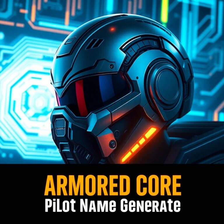 Armored Core Pilot Name Generator
