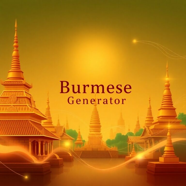 Burmese Name Generator