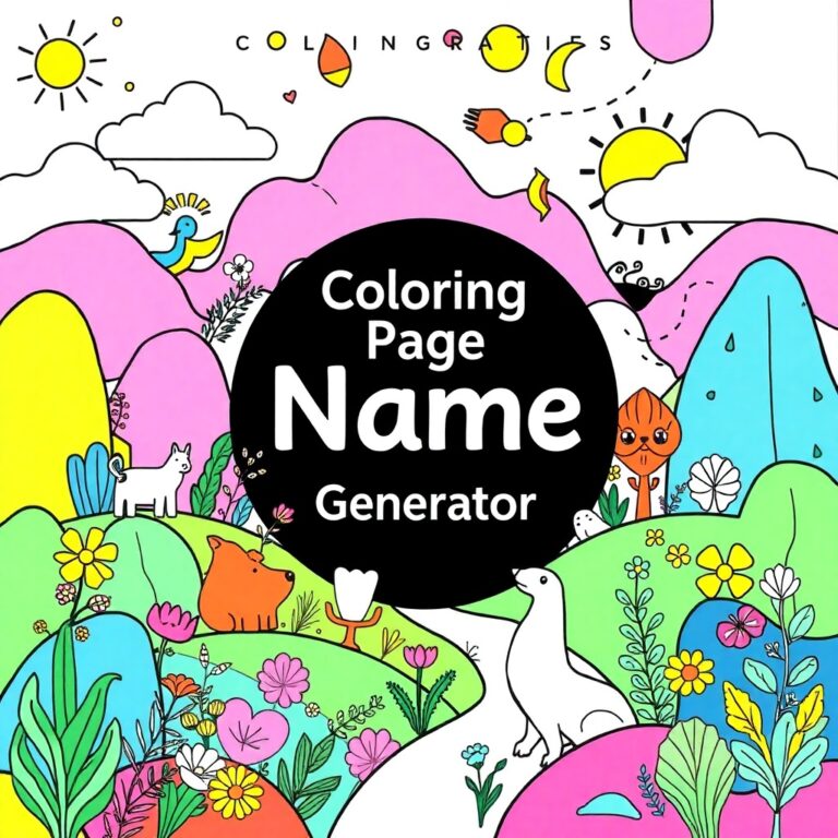 Coloring Page Name Generator