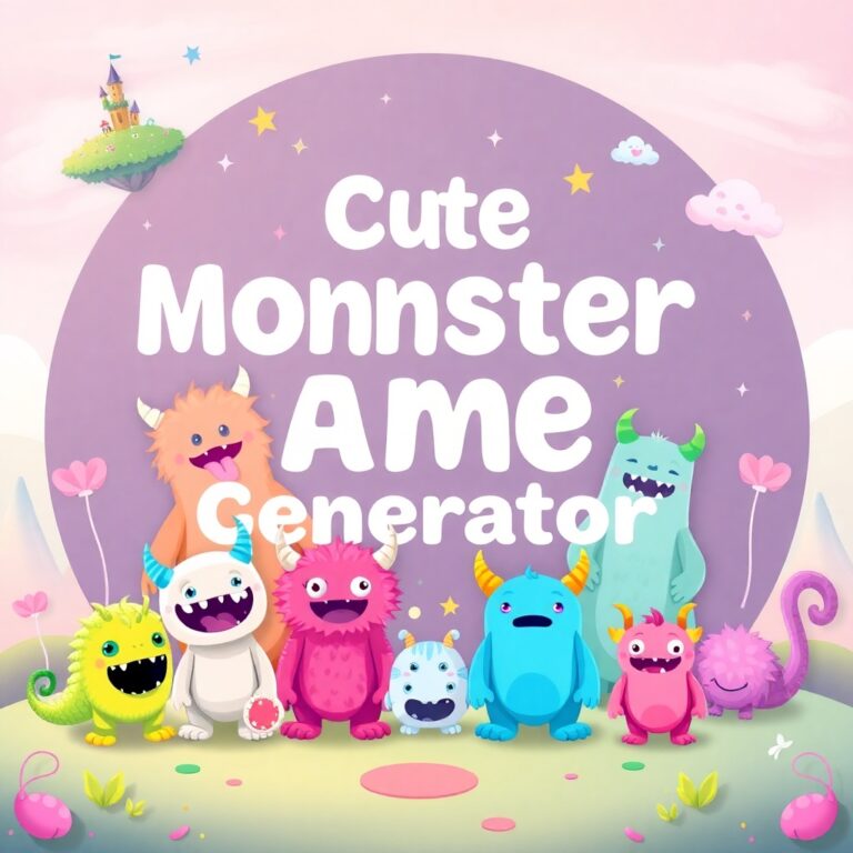 Cute Monster Name Generator