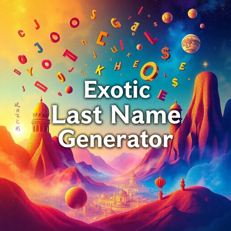 Exotic Last Name Generator