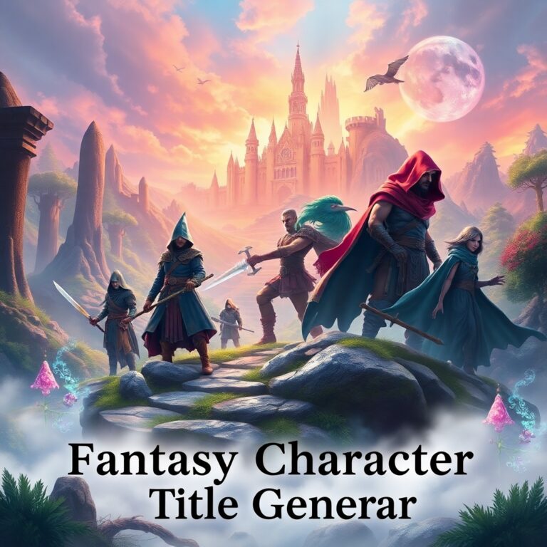 Fantasy Character Title Generator