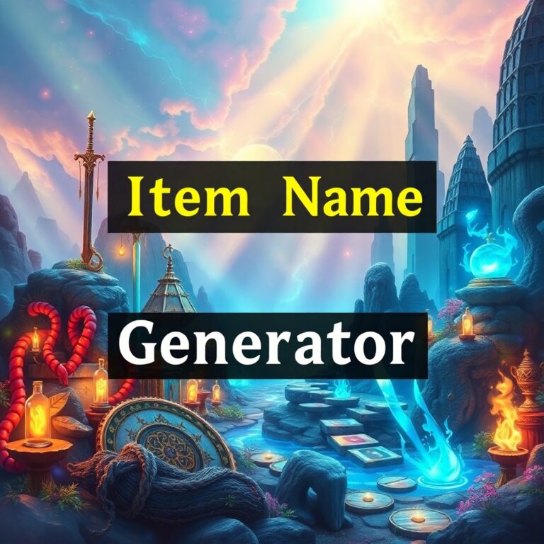 Fantasy Item Name Generator