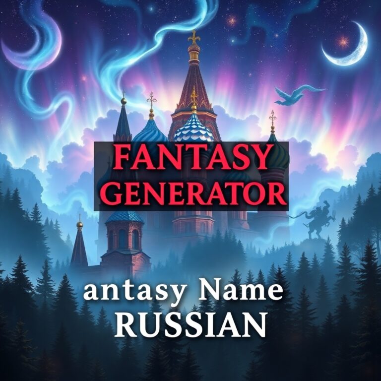 Fantasy Name Generator Russian