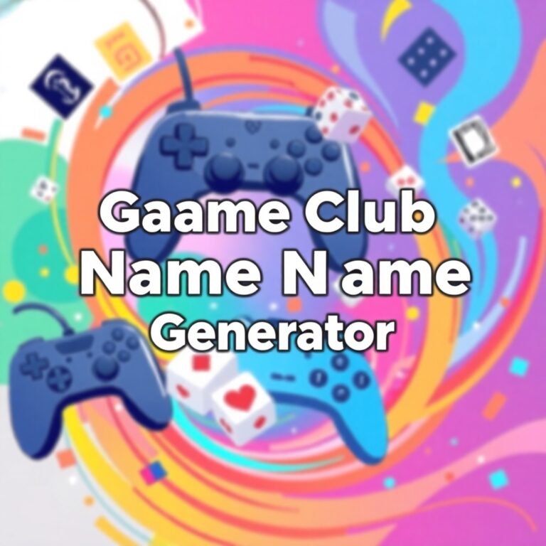 Game Club Name Generator