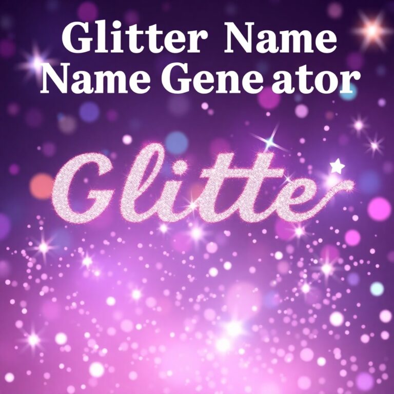 Glitter Name Generator