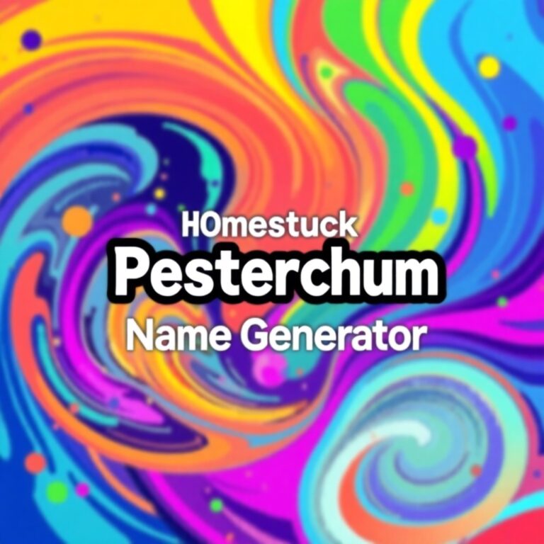 Homestuck Pesterchum Name Generator