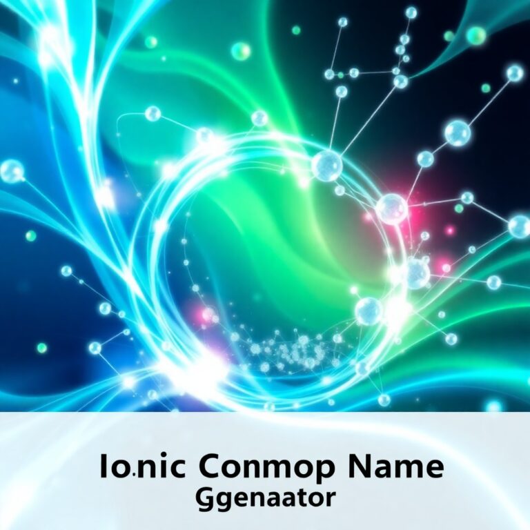 Ionic Compound Name Generator