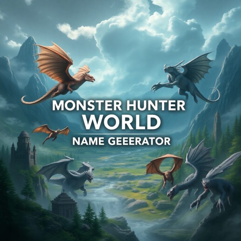 Monster Hunter World Name Generator