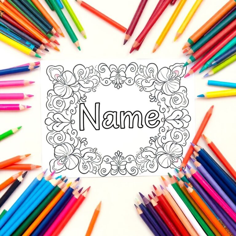 Name Coloring Page Generator Free