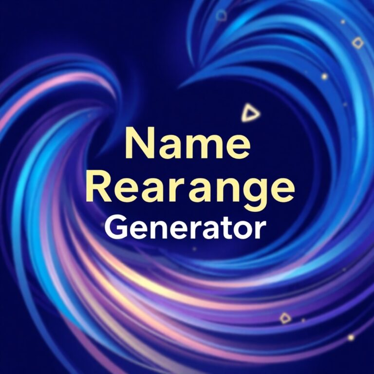 Name Rearrange Generator
