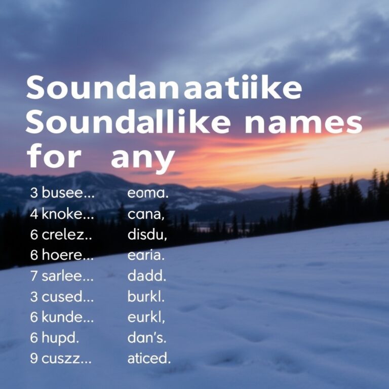 Name Soundalikes Generator