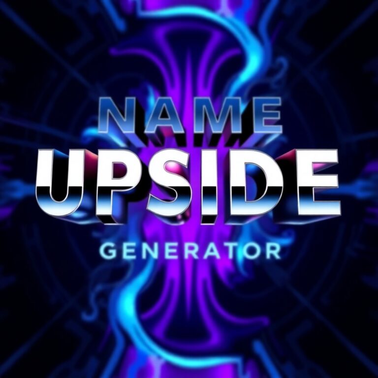 Name Upside Down Generator