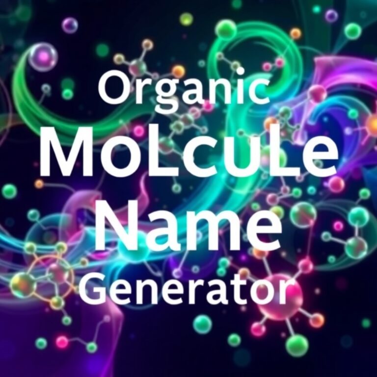 Organic Molecule Name Generator