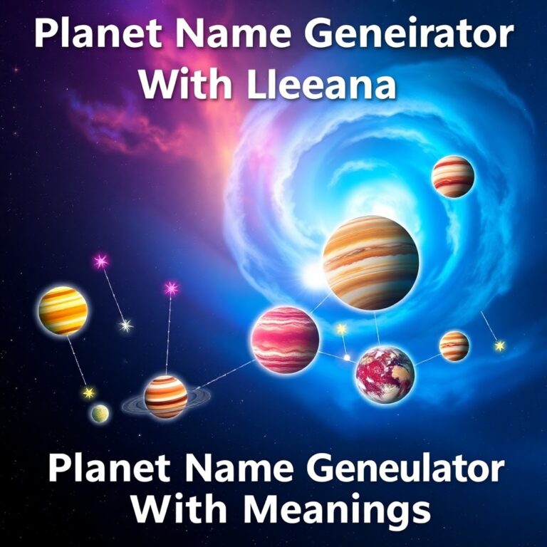 Planet Name Generator With Meanings