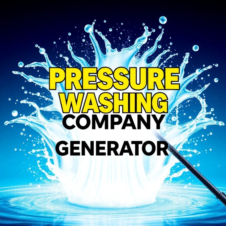 Pressure Washing Company Name Generator
