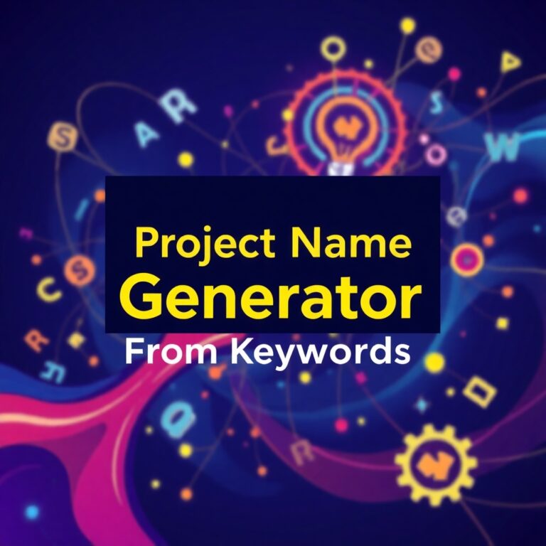 Project Name Generator From Keywords