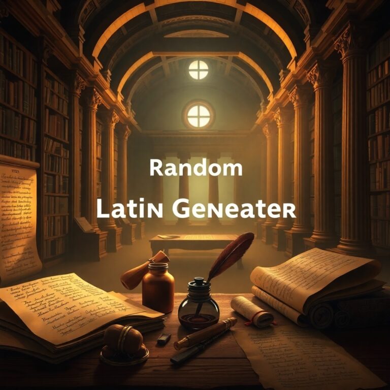 Random Latin Name Generator