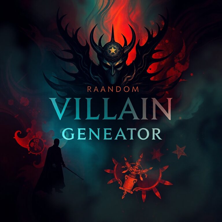 Random Villain Name Generator
