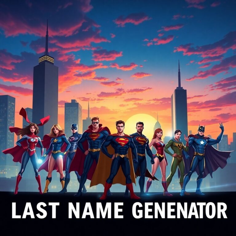Superhero Last Name Generator