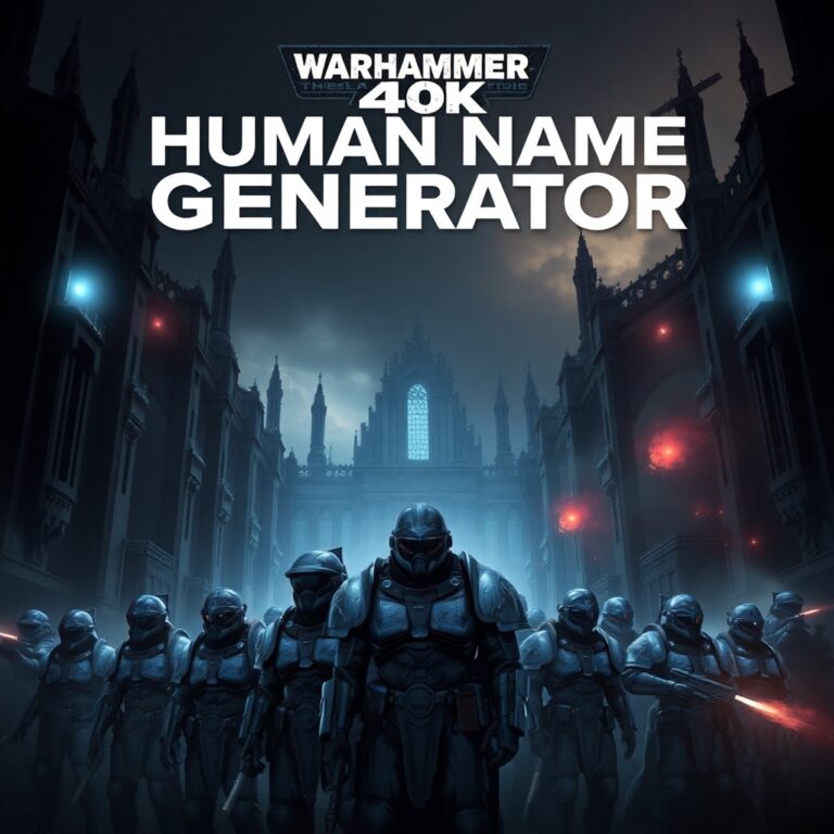 Warhammer 40k Human Name Generator